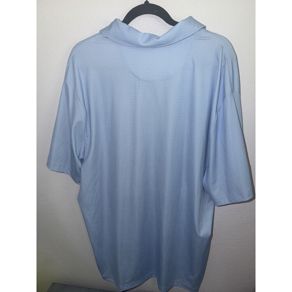 Rorie Whelan Mens Golf Polo Shirt Blue White Dot Short Sleeve 2XL (AQ37) - Picture 3 of 4